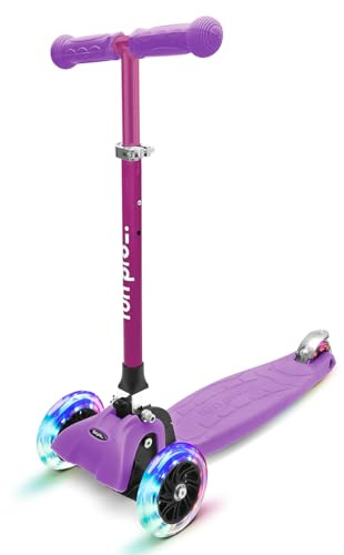 Fun Pro ONE Roller, der Sichere Premium Roller Kinder ab 3 Jahre, LED Räder, faltbar, ab Kleinkind Junge Mädchen, Kinderroller, 3 4 5 6 Jahre