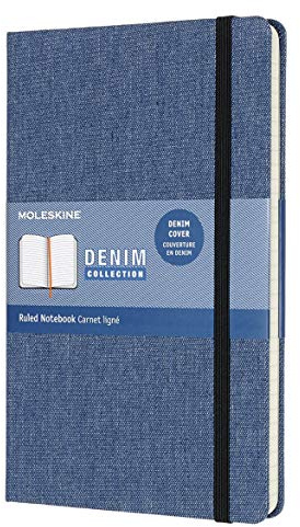 Moleskine Denim Notizbuch (Large/A5, Liniert) antwerpenblau