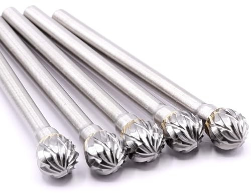 5x VHM Vollhartmetall Fräser Kugel 6 x 6 mm Frässtift Raspel Gravur für Dremel Proxxon Zubehör 5 Sück