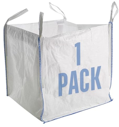 Airtech-UK New FIBC Bulk Bag Builders Garden Waste Heavy Duty Industrial polypropylene Material 1 Tonne TON Jumbo Bags Storage Sack Various Quantity (1)