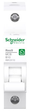 Schneider Electric Disjoncteur RESI9 1P 10A B 6KA R9F23110