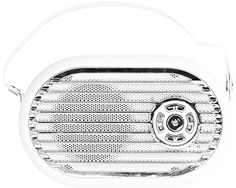 Mini Bluetooth-högtalare, Bärbar Trådlös Ljudhögtalare Multimedia-högtalare, med 2000 MAh Stort Kapacitet Batteri och Mikrofon, Stöd för TF-kort och Bluetooth 5.0(vit)
