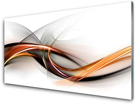 Tulup Impression sur Verre Trempé 100x50cm - Plastique Imprimés Tableau Mural Moderne Décoration Déco Design 4 Crochets - Art Abstrait