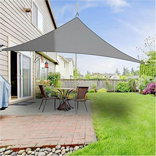 Hilftio Toldo Suspendido Ligeramente Impermeable # Fácil de Instalar y Quitar Muebles de Jardin Baratos Toldo pergola Lluvia Parking, Beaches, Gris 3x3x3m