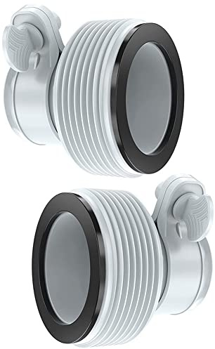 Katutude Adaptador de manguera de piscina – Juego de 2 adaptadores para bomba, 32 a 38 mm, Hose Adapter B adaptador Piscina para Piscina Sistemas de Filtración