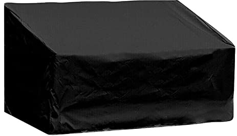 Abdeckung für Gartenmöbel Winterfest, Wasserdicht Anti-UV Abdeckplane, Winddicht Abdeckplane für Gartenmöbel Sofa Gartentische und Möbelsets Staubdicht Outdoor, 134x66x89cm, Schwarz