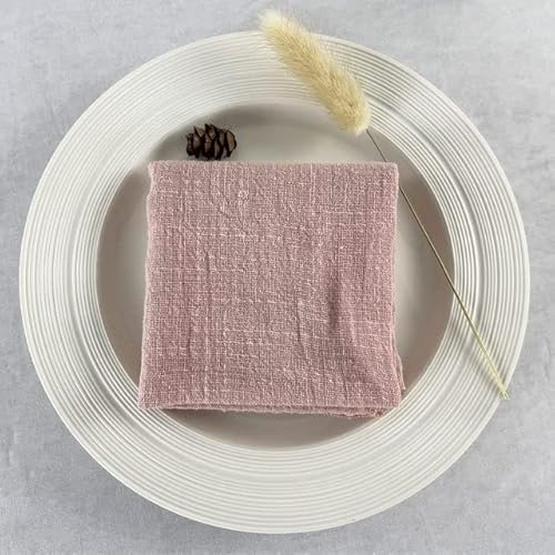 YOGAY 4 STÜCKE Dekoration Gaze Kreppstoff Servietten Baumwollstoff Hochzeitsdeko Alltagsgebrauch Abendessen Geschirrtuch Tisch Dorf
