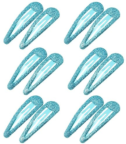 ZEVONDA Glitter Hair Snap Clips - Metall Hårklämmor Färgglada Glitter Paljett Hårklipp Barrettes Hår Styling Tillbehör för Småbarn Barn Flickor Kvinnor