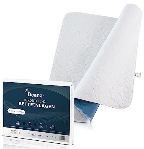 Deana® Waschbare Bettunterlage für Frauen – Inkontinenz, Periode, Schwangerschaft & Wochenbett | Saugstark, Atmungsaktiv, Wiederverwendbar | 1er Set - 75x90 cm Schutzmatte für Matratze & Sofa
