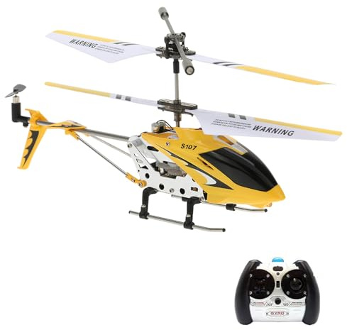 GoolRC Remote Control Helicopter, S107/S107G RC Helicopters, 3 Channel Mini Helicopter with Gyro for Beginners (Yellow)