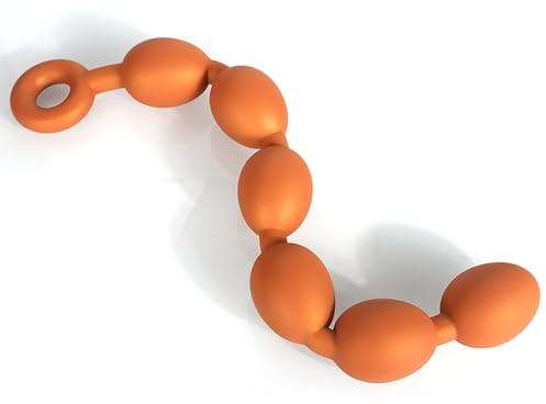 SUILEE 15.75 Inch Eggs Shape Anal Beads,Liquid Silicone Extra Long Anal Plug with Pull Ring Prostate Massage Adult Sex Toys for Men Women Couples