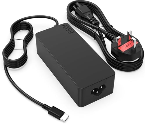 65W USB C Laptop Charger Compatible with Lenovo Thinkpad T480 T490s T14 T15 T480s T490 T580 E490 E590 X280 X380 L380 X390,Chrombook 300e S330 C330 500e/Yoga 720 910 920 Type C Power Adapter