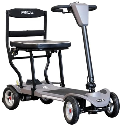 Pride GoGo MG2 Ultralight Folding Travel Mobility Scooter with Lithium Battery - Only 14.7kg (Grey)