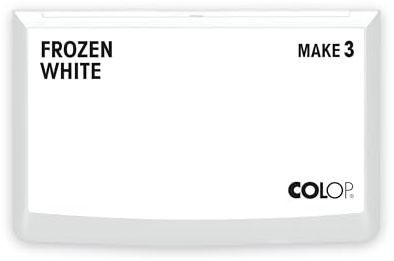 COLOP Make 3 Frozen White - Sello de tinta (90 x 160 mm, para sello manual tradicional y sello creativo