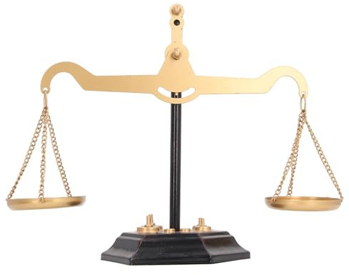 Tomotato Vintage Scale Decor, Metal Antique Balance Scale Desktop Ornament for Home Kitchen Office Bookshelf Decoration