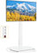 Supporto TV da Pavimento Per TV da 32-65 Pollici LCD/LED/Plasma,Regolabile in Altezza Porta TV da Terra Girevole Supporto TV Bianco Fino a 35kg, Max.VESA 400x400mm