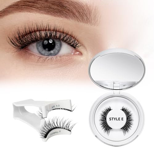 Cils Magnetique,Faux Cils Magnetique Naturel Réutilisables avec Applicateur, Aucune Colle Nécessaire QUEWEL Faux Cils Magnetique facile à porter et à enlever avec instructions (Set-E-1 paires)