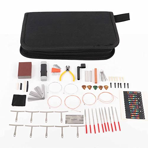 MUNEFE Guitar Repairing Tools Kit, Guitar Maintenance Tool Kit, Guitar Setup Kit for Electric Guitars, Basses, And Various Stringed Instruments