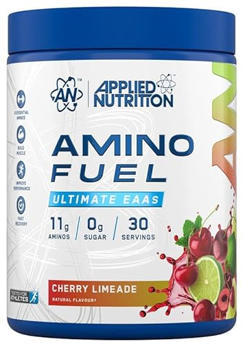 Applied Nutrition Amino Fuel - Amino Acids Supplement, EAA Essential Amino Acids Powder, Muscle Fuel & Recovery (390g - 30 Servings) (Cherry Limeade)