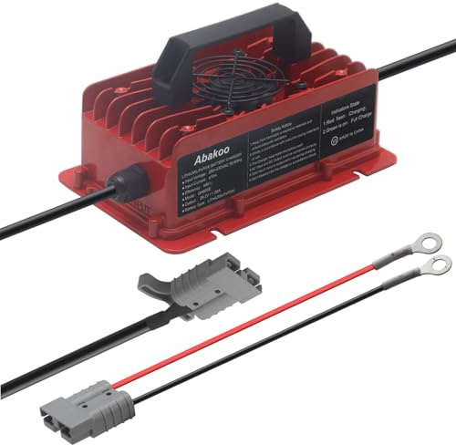 Abakoo LiFePO4, 29,2 V, 20 A, caricabatterie LiFePO4, 24 V (25,6 V), batteria al litio di fosfato di ferro, caricatore, maintainer completamente automatico, ricaricabile LiFePO4, impermeabile