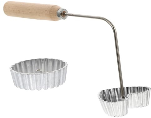 Stampo Legno e Alluminio di Lega in Fritti Snack | Forme Rotonde e Cuore, Uso Domestico per Deep-fried Snacks, Set da 1 Pezzo