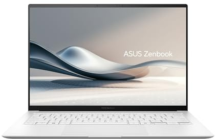ASUS Zenbook S14 | 14 WQXGA+ | Ultra 7 258V | RAM: 32GB | SSD: 1TB | Laptop in Scandinavian White | OLED | beleuchtete Tastatur | Copilot+ | Windows 11 Pro | Office 2024 Pro | Notebooktasche