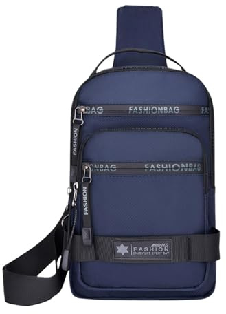 osiuujkw Bolso de pecho impermeable de gran capacidad para hombre, bandolera ligera, mochila hombro, práctico para aventuras al aire libre, impermeable, informal, gran capacidad.