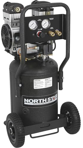 NorthStar Electric Air Compressor - 1.5 HP, 8-Gallon Vertical Tank, Portable, Quiet Operation