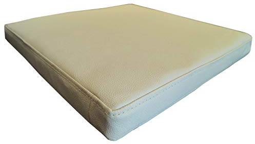Quattro Meble Creme Echtleder Sitzkissen Lederkissen Sitzpolster fur Sessel Stuhle Echt Leder Kissen Sitzauflage Auflage Model 1el (40 x 40 cm)