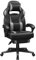 SONGMICS Fauteuil de Bureau, Chaise Gaming, RÉglable, Repose-pieds TÉlescopique, MÉcanisme À Bascule, Appui-tÊte, Support Lombaire, Charge 150 kg, Noir d'Encre et Gris Tourterelle OBG073B03