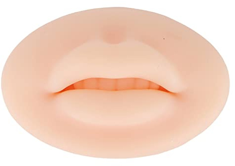 Modèle 3D de Bouche en Silicone Souple, Lèvres en Silicone Semi-permanentes au Toucher Réel et Doux, Sensation de Fausses Lèvres pour L'entraînement au Microblading(Peau claire)