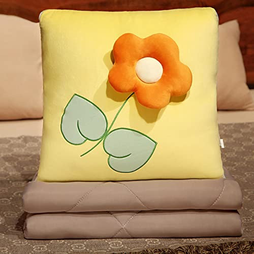 ACGrade Reisedecke und Kissen, tragbare 2-in-1-Flugzeugdecke, kleine Reisedecke, Decke mit Kissen, geeignet für Flugzeug, Zug, Reisen, Büro, Filme, Bettwäsche 149,9 x 114,3 cm