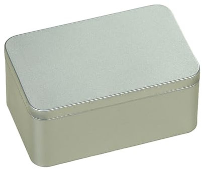 lmoikesz Caja de lata cuadrada de Metal para diversas necesidades, caja de té cuadrada de hierro compacta y portátil, aplicaciones amplias, Plata