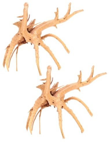 Toddmomy 2pcs Natural Driftwood Aquarium Decor Rhododendron Root Fish Tank Ornament Stump Landscape for Aquariums and Home Decoration Random Shape