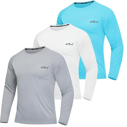 Herren Rashguard UPF 50+ Langarmshirt T-Shirts UV Shirt Sonnenschutz Shirts Atmungsaktiv Schnell Trockened Funktionsshirt Herren Langarm Gym Running Tops (LBWTLG M)