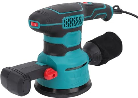 Depisuta Ponceuse de Précision Filaire 450 W, 450 W, 12 000 Tr/min, 6 Vitesses, avec Sac à Poussière et 20 Feuilles de Papier de Verre, Ponceuse de Précision 5 Pouces pour la (Plug UE 230-240V)