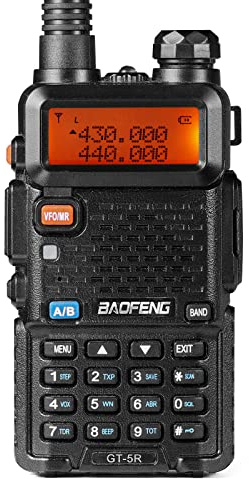 BAOFENG GT-5R Dual Band Walkie Talkie Upgraded LEGAL Two Way Radio for Adults, 144-146/430-440MHz Long Range Handheld Amateur Radio with 128 Channels, 1800mAh Battery, Headset, CHIRP Compatible