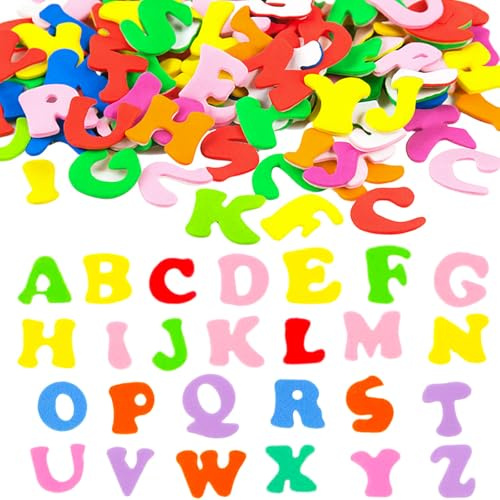 390 Piezas Degoma Eva Adhesiva Pegatinas Goma Eva Adhesivaspegatinas de Letras de Espuma Adecuadas para Manualidades Infantiles Temas de Aula Recepciones de Regreso a Clases Decoraciones de Fiesta