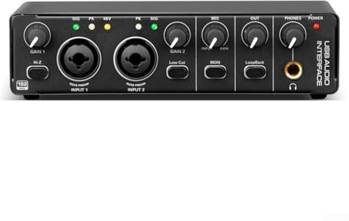 24bit 192Khz Audio Interface Sound Card for Guitar and Bass Recording with Low Noise Monitoring