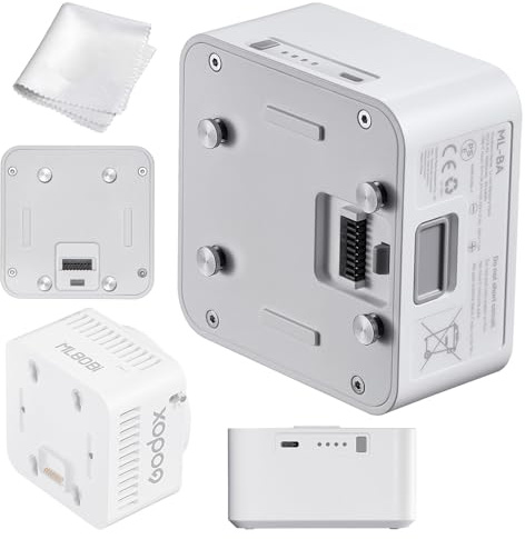 Godox ML-BA Modulo batteria per proiettori video LED Godox ML80Bi ML150Bi alimentatore portatile fino a 100 W per uso mobile foto e video