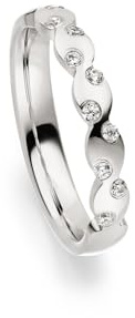 Kolibri Rings Damenring Silber 925 10 Zirkonia Steine Verlobungsring - Inkl. Gravur und Etui