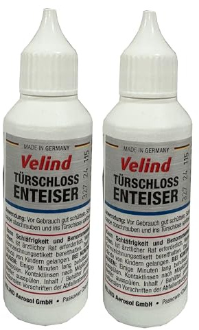 Preisjubel 2 x 50ml Türschlossenteiser, Enteiser für Autotür, Türschloss-Enteiser, Schlossenteiser, blitzschnelle Enteisung, taut eingefrorene Schlösser auf