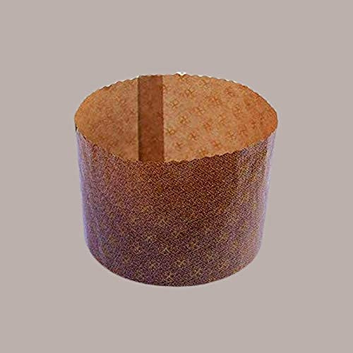 Lucgel Stampo Forma Cottura in Carta Forno per Panettone Alto da 500 gr Dm134H95mm - 10 pezzi -