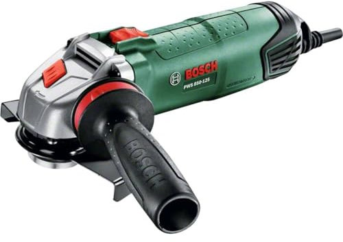 Bosch Home and Garden Amoladora angular PWS 850-125 de Bosch (850 W, empuñadura antivibraciones, diámetro de disco: 125 mm, en caja)