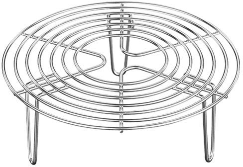 Dampfgarer Einsatz Kochständer Edelstahl Einlegerost Rund Kuchenrost Dämpfen Rack Dämpfeinsatz für Kochtöpfe Töpfe Kuchengitter Abkühlgitter zum Kochen Braten Backen Gitterrost