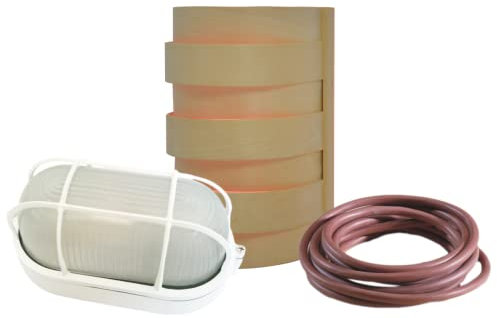 Well Solutions Saunalampenset 917 | Sauna Lampenschirm 917, Saunalampe, 3 m hitzebeständiges Silikonkabel