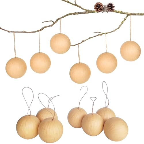 Papierdrachen Weihnachtskugeln zum Selbstbemalen - braun - Pappmaché-Optik - Bastelset für Kinder & Erwachsene - Personalisieren - DIY Deko 2025