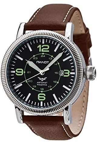 Strela Pilot Germany Orologio da aviatore Miyota 8215 43 mm moderno meccanico automatico retrò orologio automatico con carica manuale B