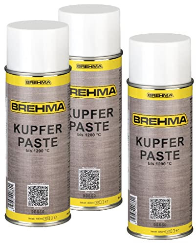 3x BREHMA Kupferpaste Spray 400ml Kupferpastenspray