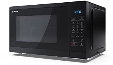 SHARP YC-MG252AU-B 25 Litre 900W Digital Microwave with 1000W Grill, 11 power levels, ECO Mode, defrost function, LED cavity light - Black